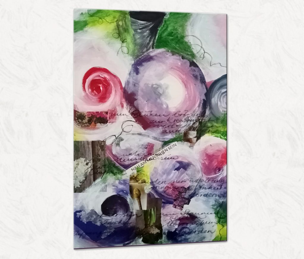 340€ "Zoe" - Leinwand 40x60, Mixed Media, Acryl und Collage